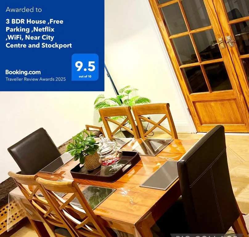Image of Entire House, Sleep7, Near Manchester City Centre And Stockport, Free Parking, Netflix, WiFi